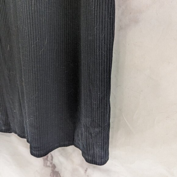 Modcloth Dress Women 8 10 Medium Black Maxi Tank Sleeveless Rib Lattice Tie - Picture 12 of 13